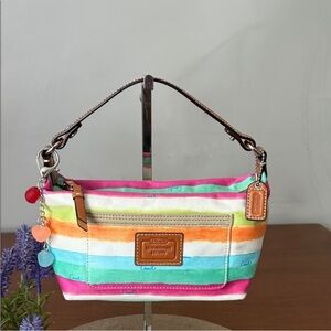 Coach Vintage Vibrant Stripe Mini Bag